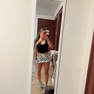 Women's Black Crop-top